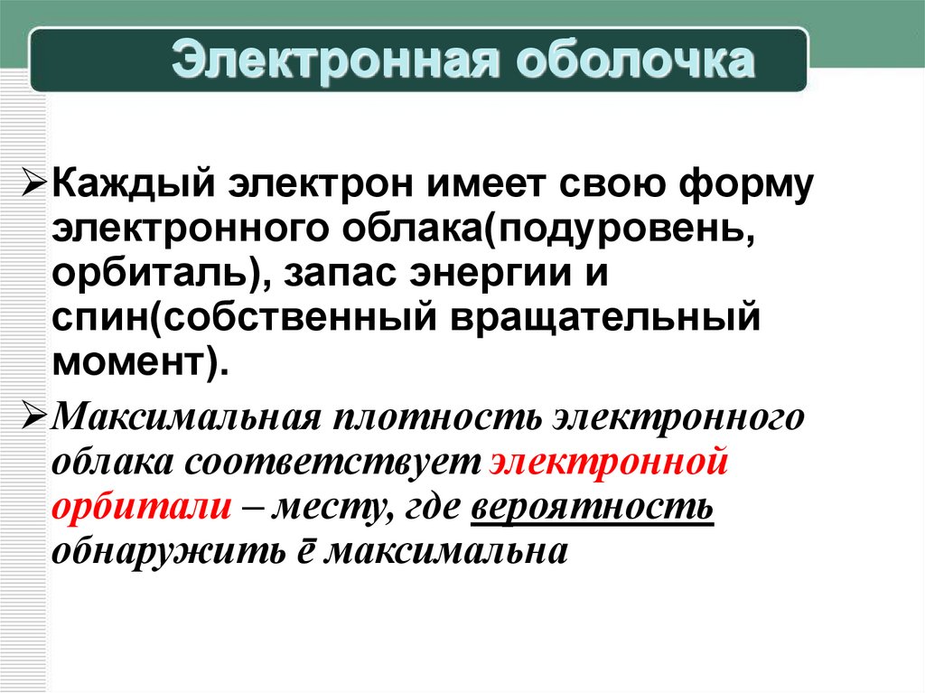 Электронная оболочка