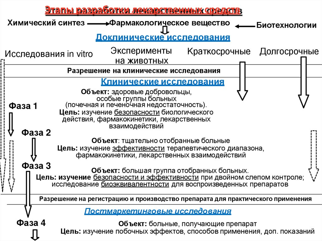 Этапы разработки лекарственных средств