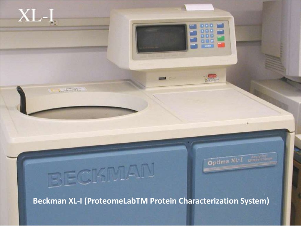 Beckman XL-I (ProteomeLabTM Protein Characterization System)