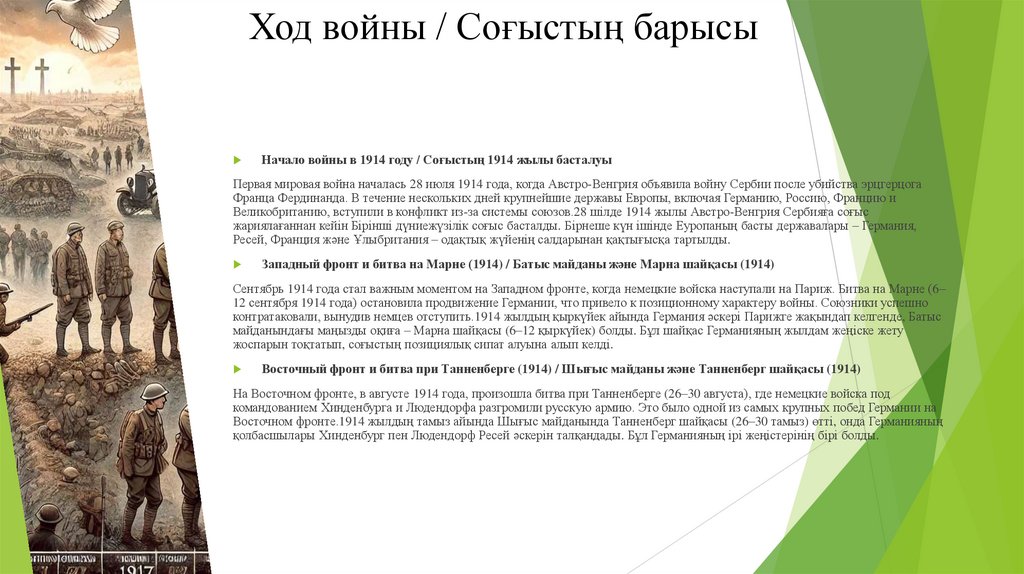 Ход войны / Соғыстың барысы