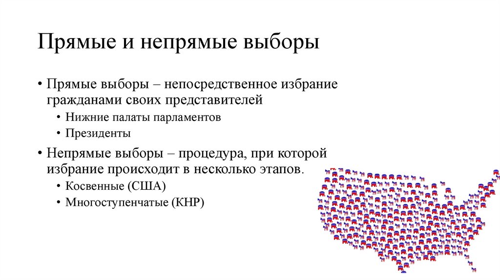 Прямые и непрямые выборы