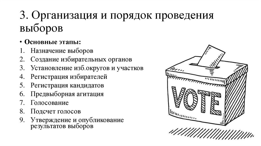 3. Организация и порядок проведения выборов