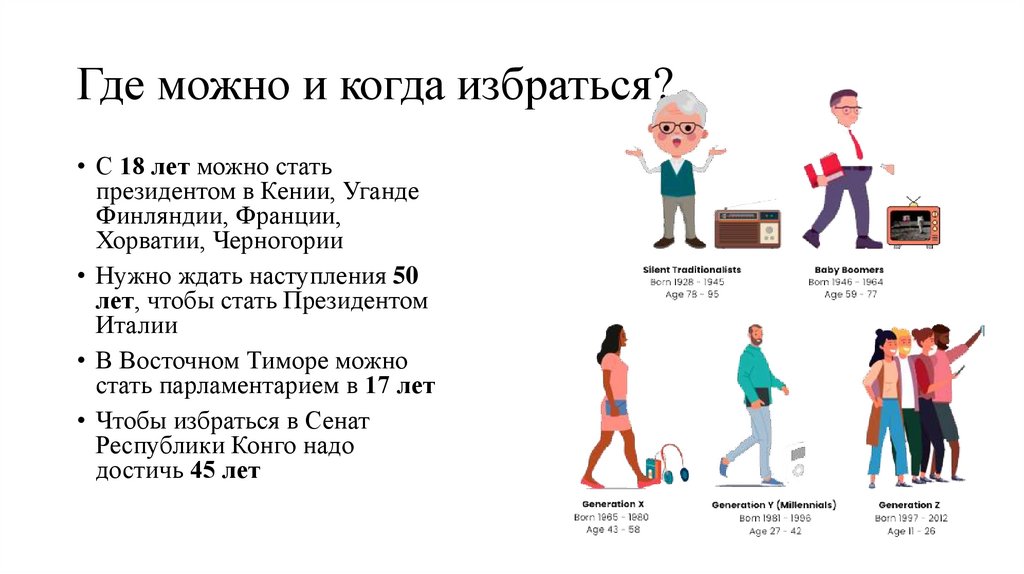 Где можно и когда избраться?