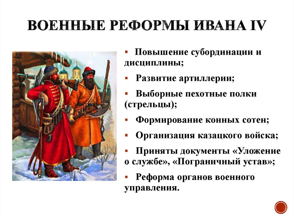 Военные реформы Ивана IV