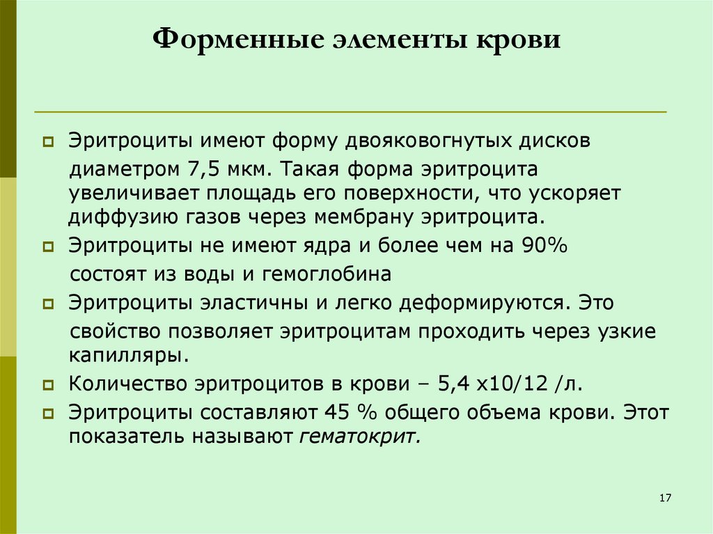 Форменные элементы крови