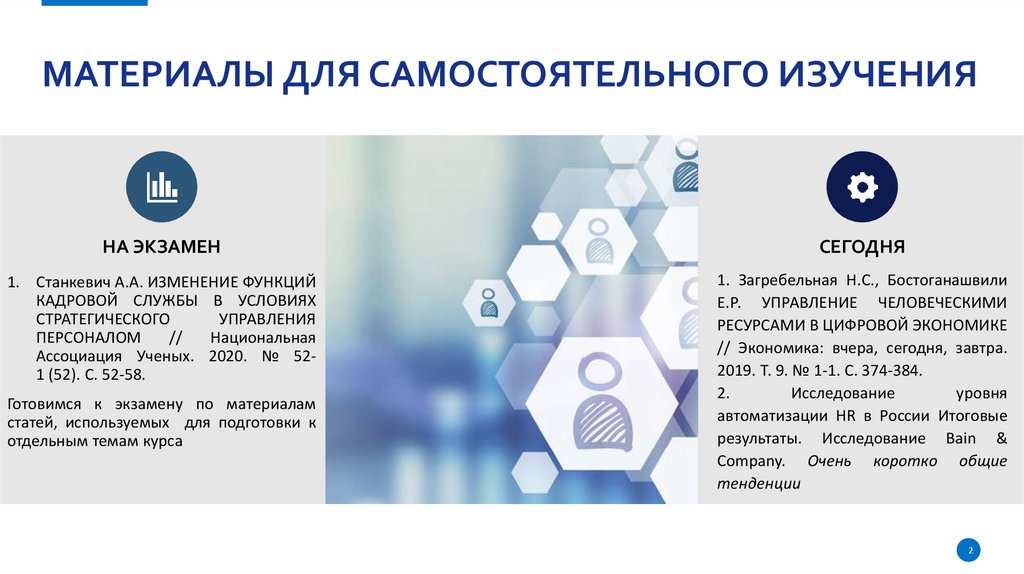 МАТЕРИАЛЫ ДЛЯ САМОСТОЯТЕЛЬНОГО ИЗУЧЕНИЯ