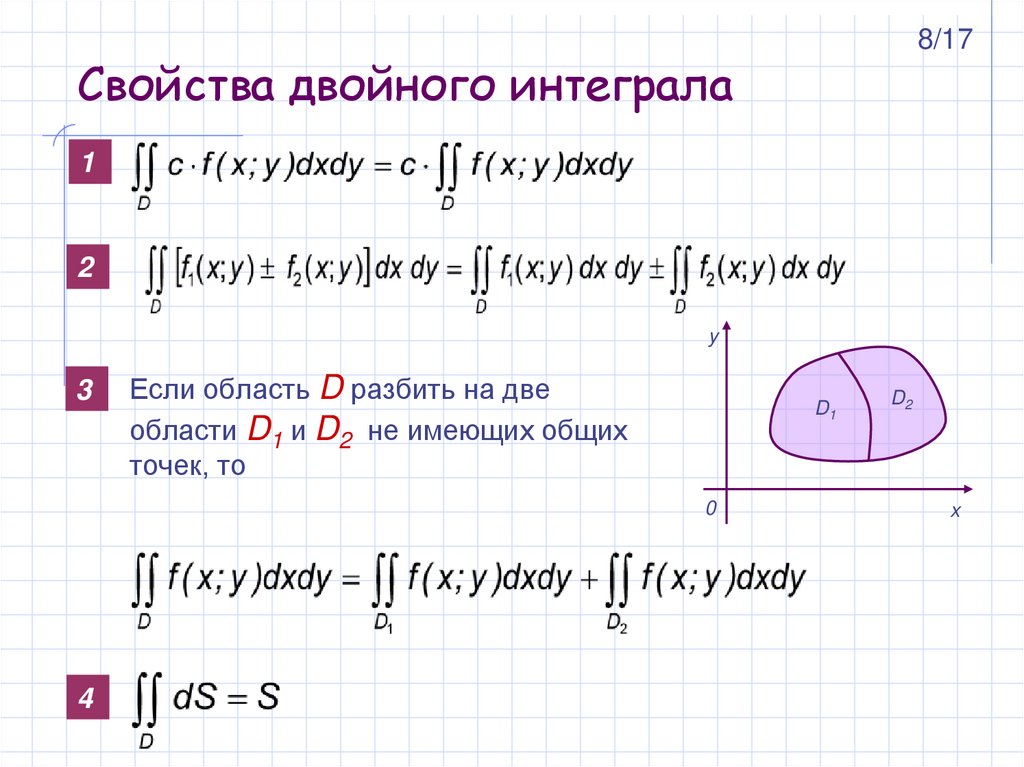 Свойства двойного интеграла