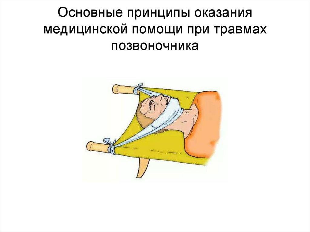 Основные принципы оказания медицинской помощи при травмах позвоночника
