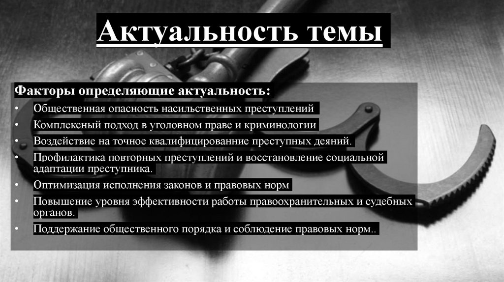 Актуальность темы