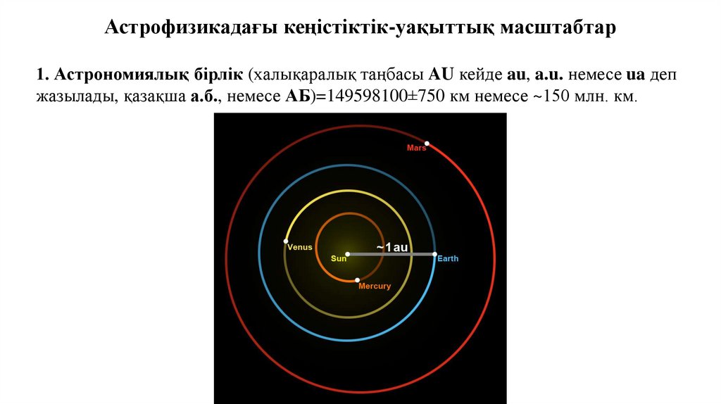 Астрофизикадағы кеңістіктік-уақыттық масштабтар