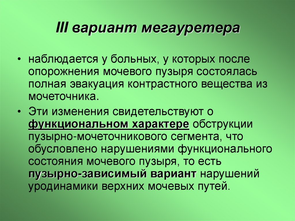 III вариант мегауретера