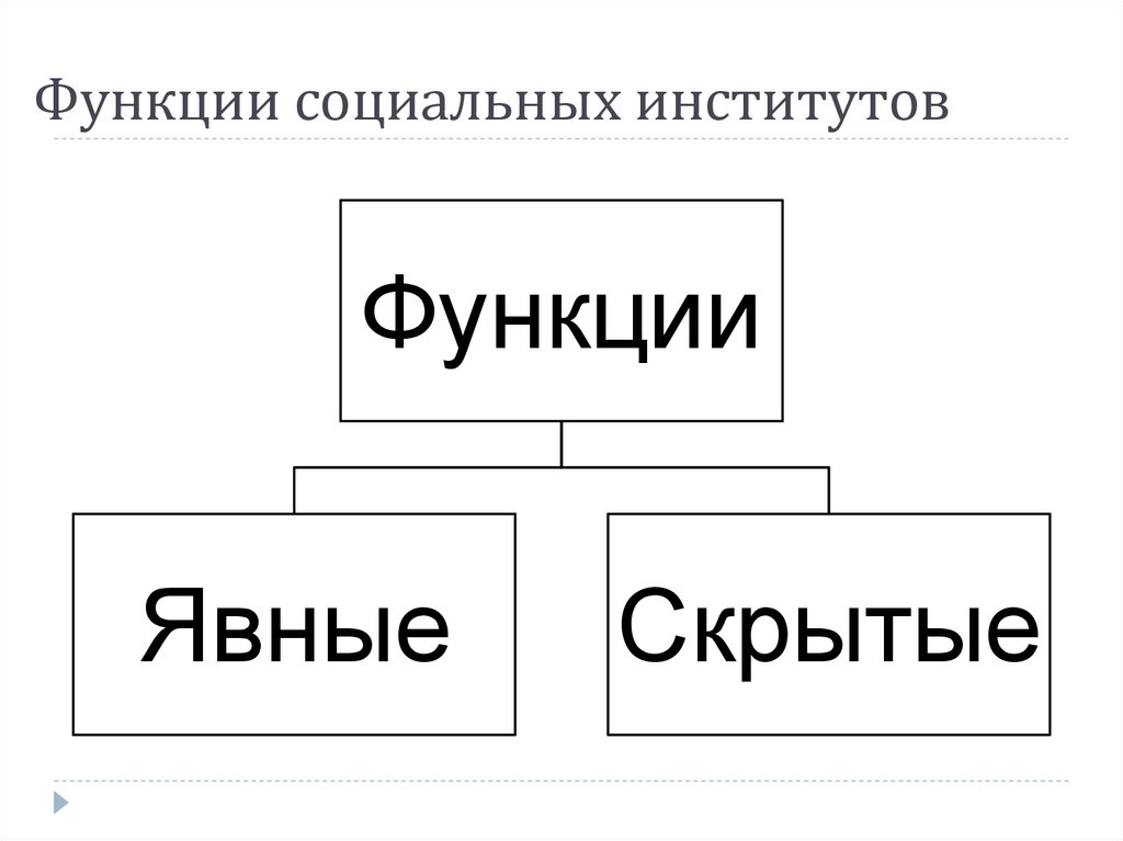 Функции социальных институтов