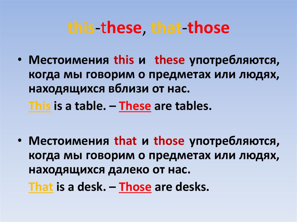 this-these, that-those