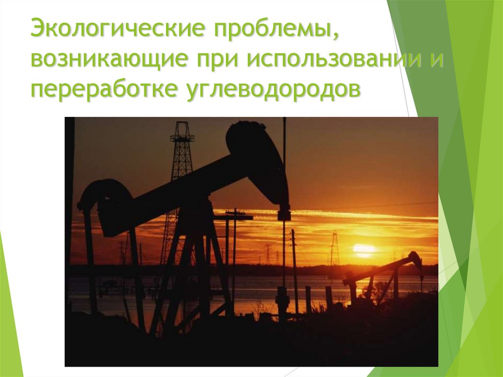 Экологические проблемы, возникающие при использовании и переработке углеводородов