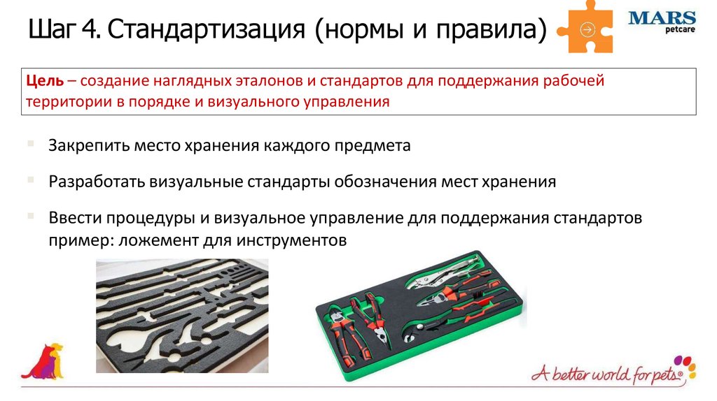 Шаг 4. Стандартизация (нормы и правила)