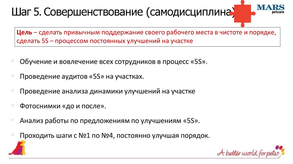 Шаг 5. Совершенствование (самодисциплина)