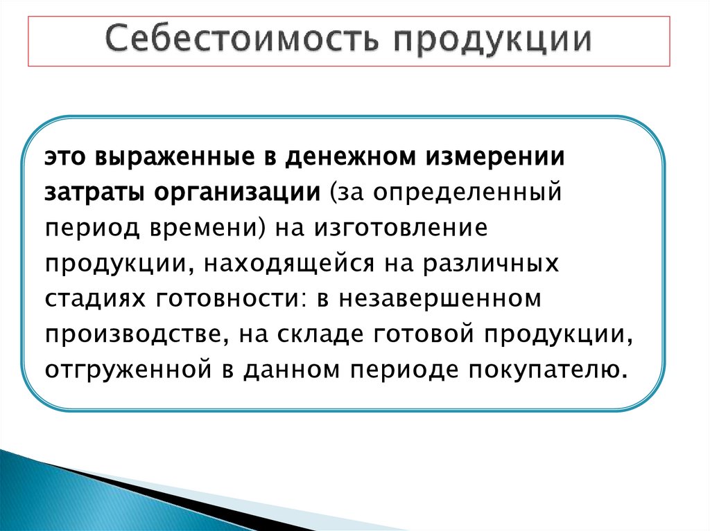 Себестоимость продукции