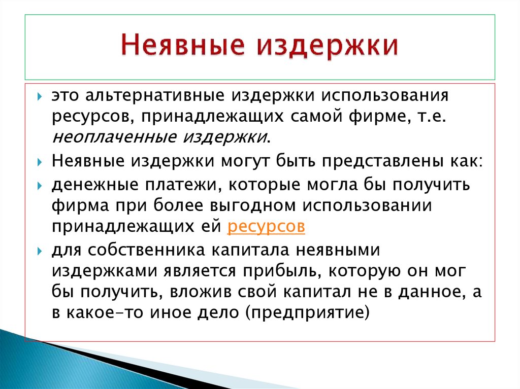 Неявные издержки