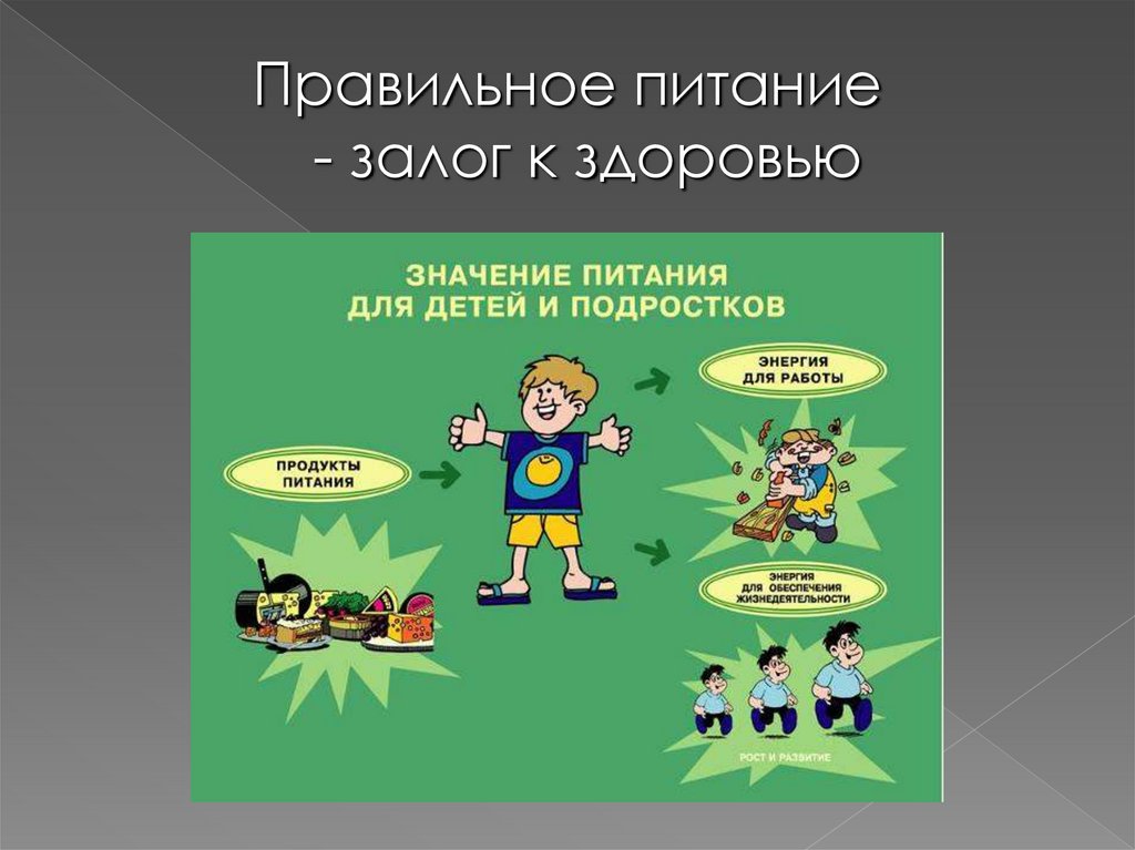 Правильное питание - залог к здоровью