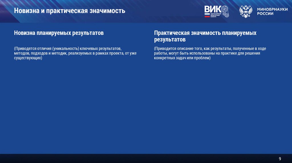 Новизна и практическая значимость