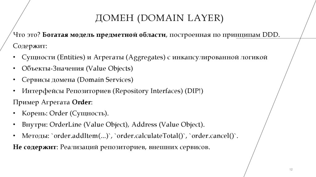 Домен (Domain Layer)