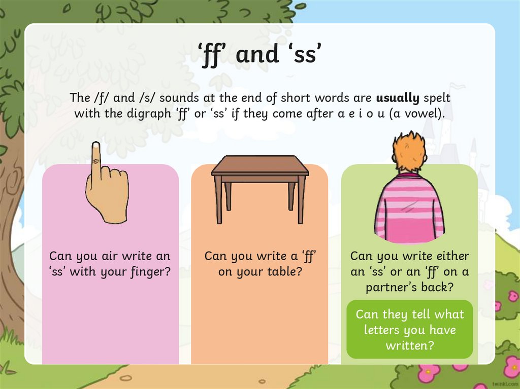 ‘ff’ and ‘ss’