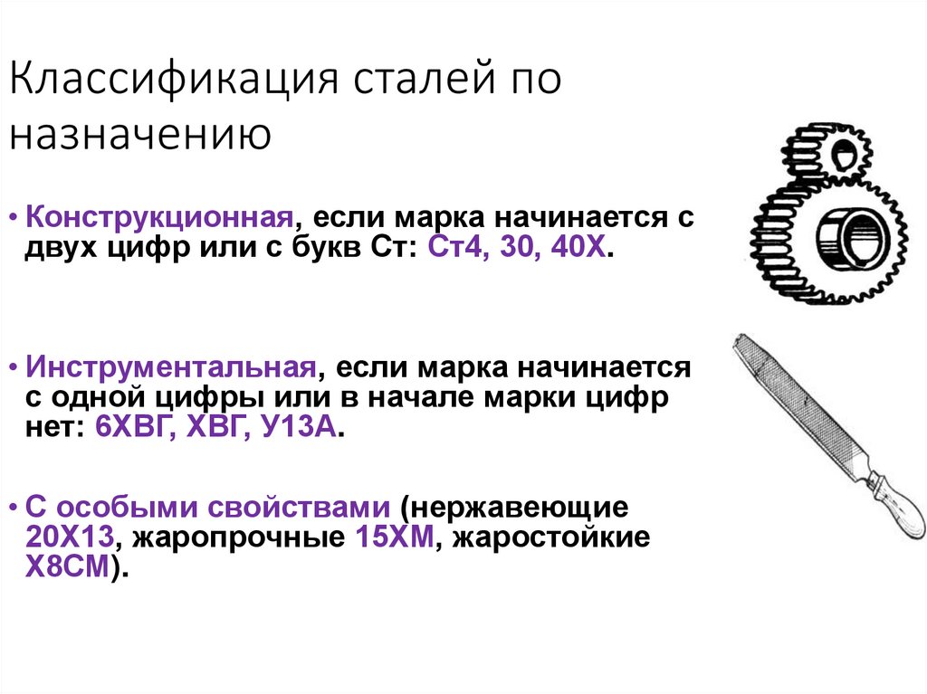 Классификация сталей по назначению