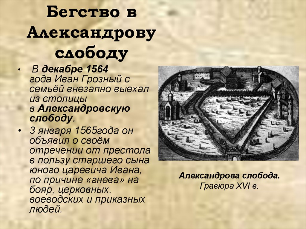 Бегство в Александрову слободу