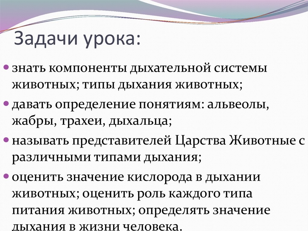 Задачи урока: