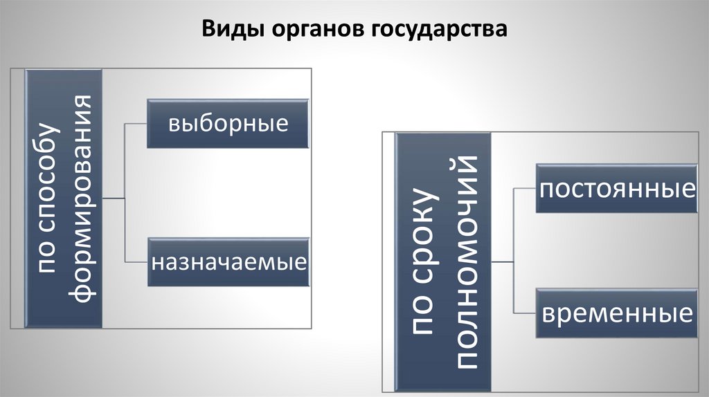 Виды органов государства