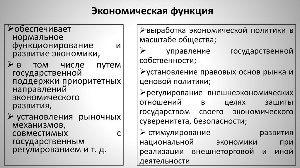 Экономическая функция