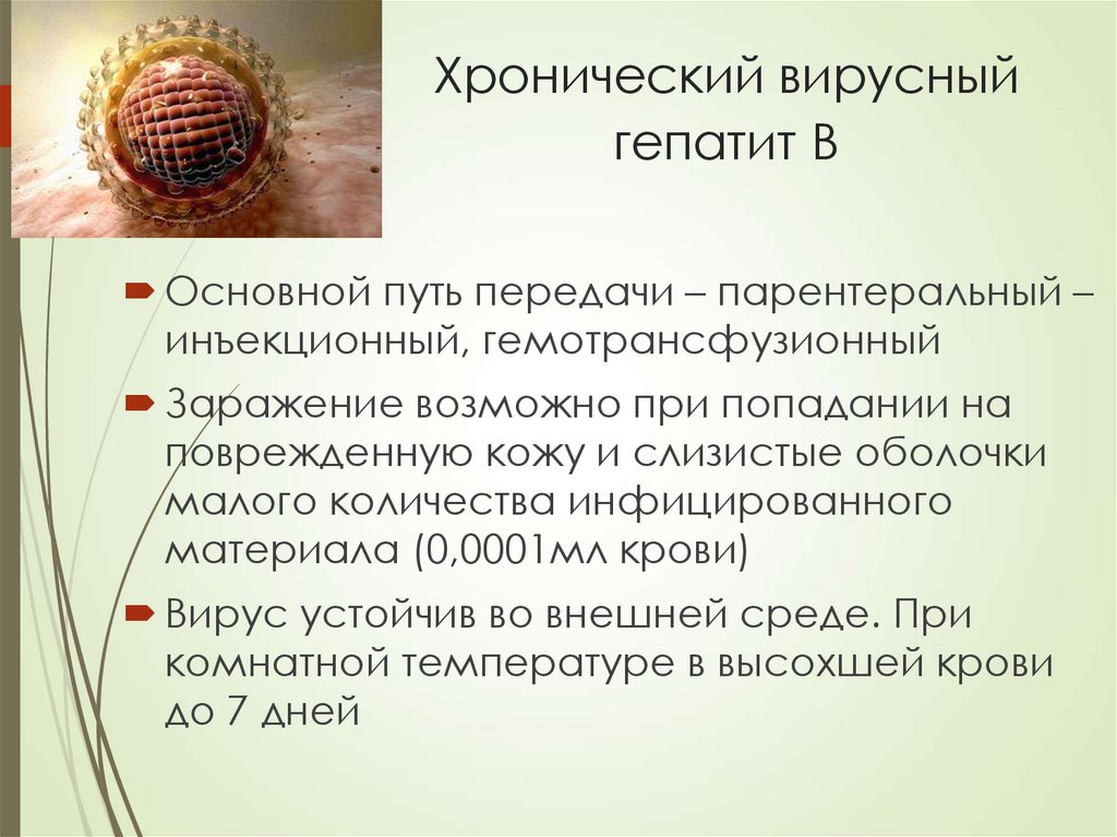 Хронический вирусный гепатит В