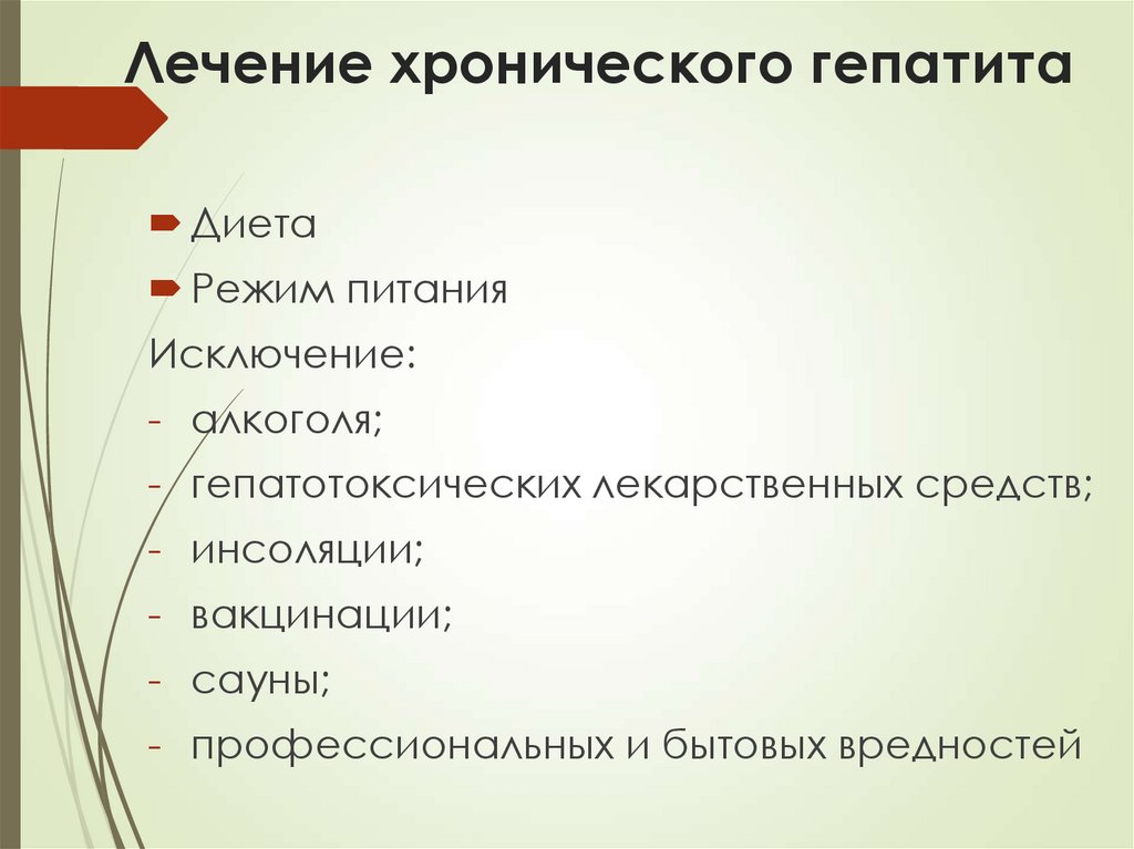 Лечение хронического гепатита