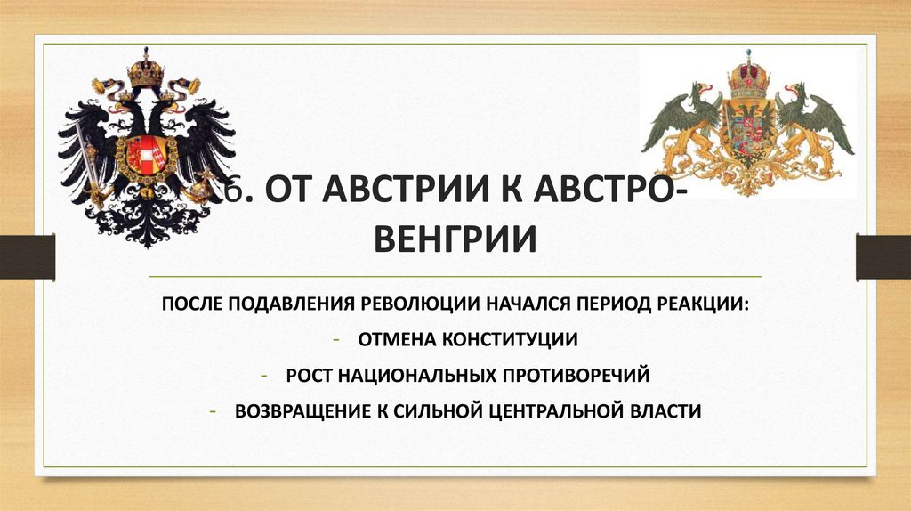 6. ОТ АВСТРИИ К АВСТРО-ВЕНГРИИ