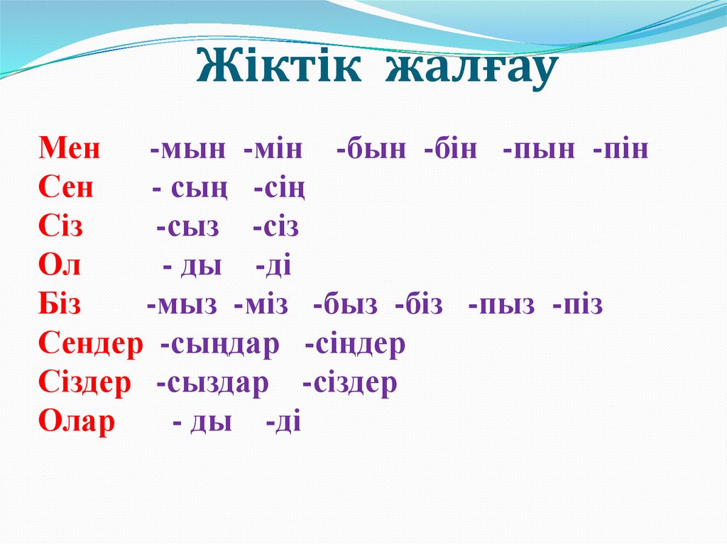 Жіктік жалғау