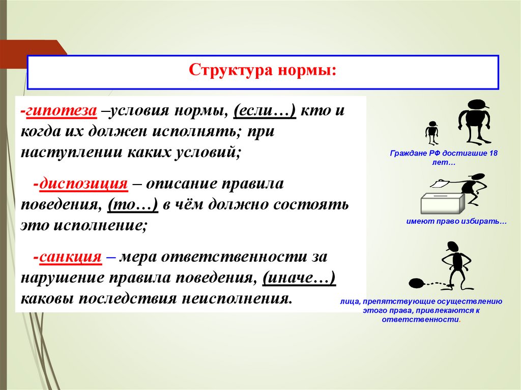 Структура нормы: