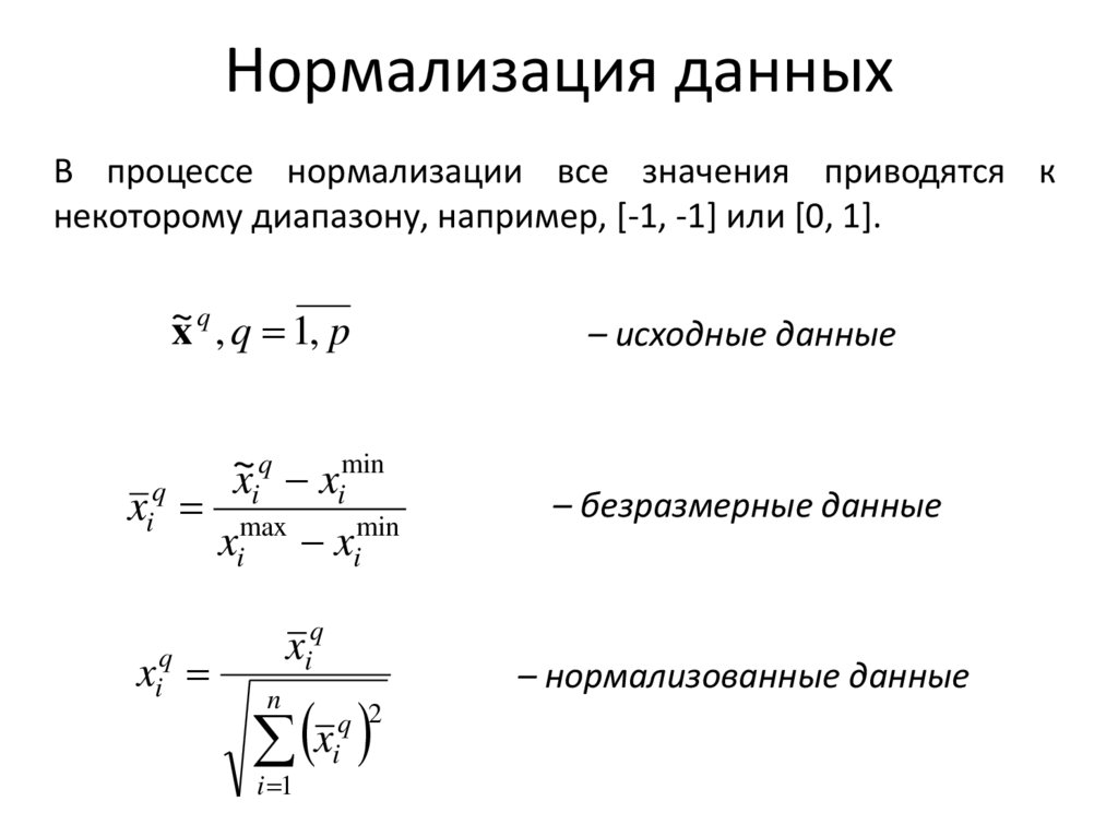 Нормализация данных