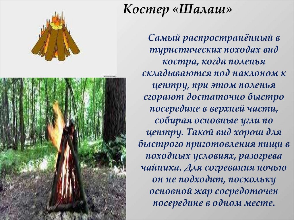 Костер «Шалаш»