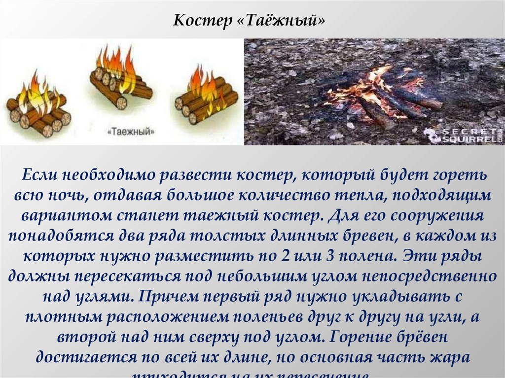 Костер «Таёжный»