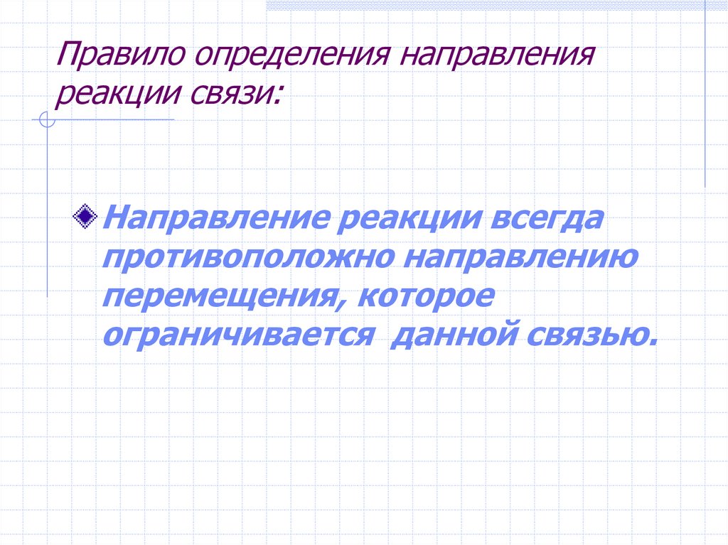 Правило определения направления реакции связи: