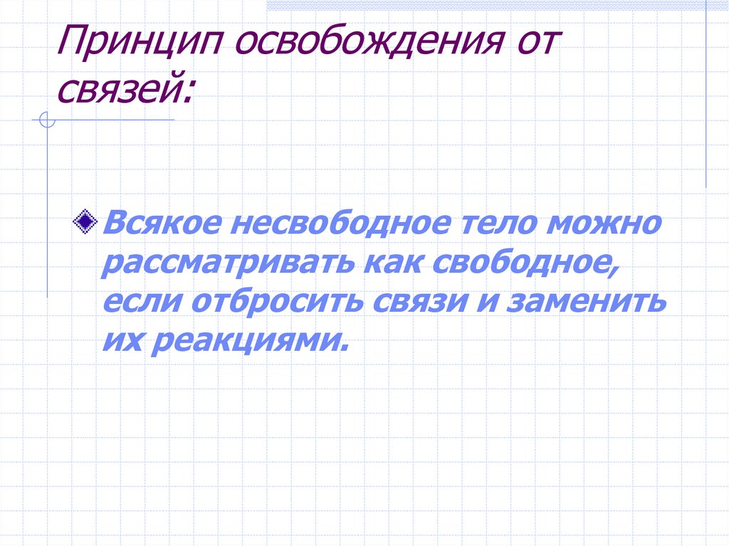 Принцип освобождения от связей: