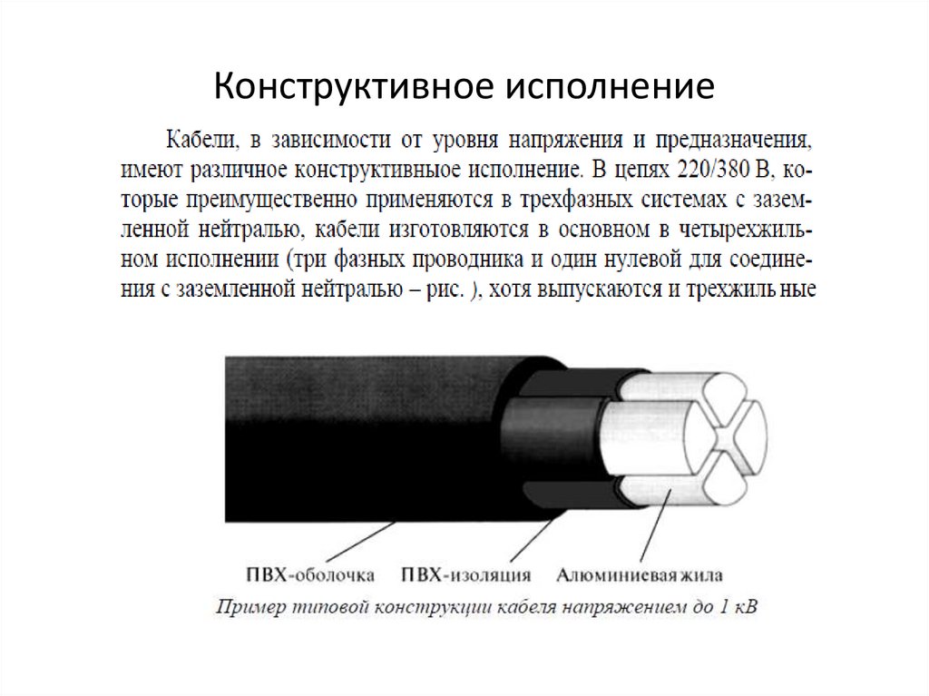 Конструктивное исполнение