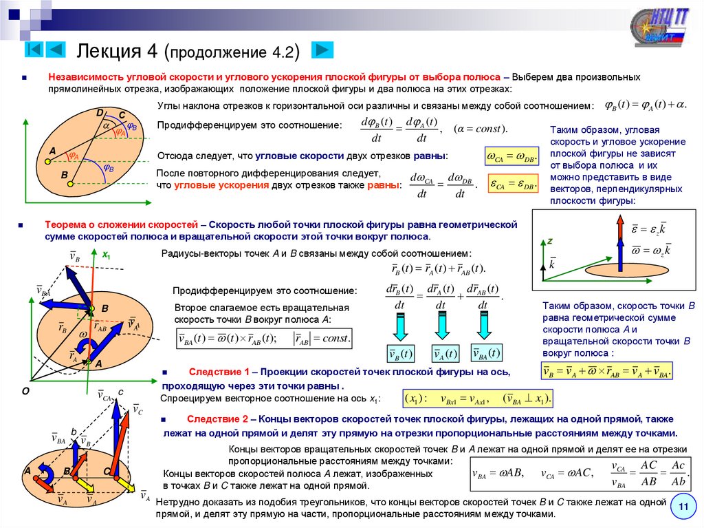 Лекция 4 (продолжение 4.2)