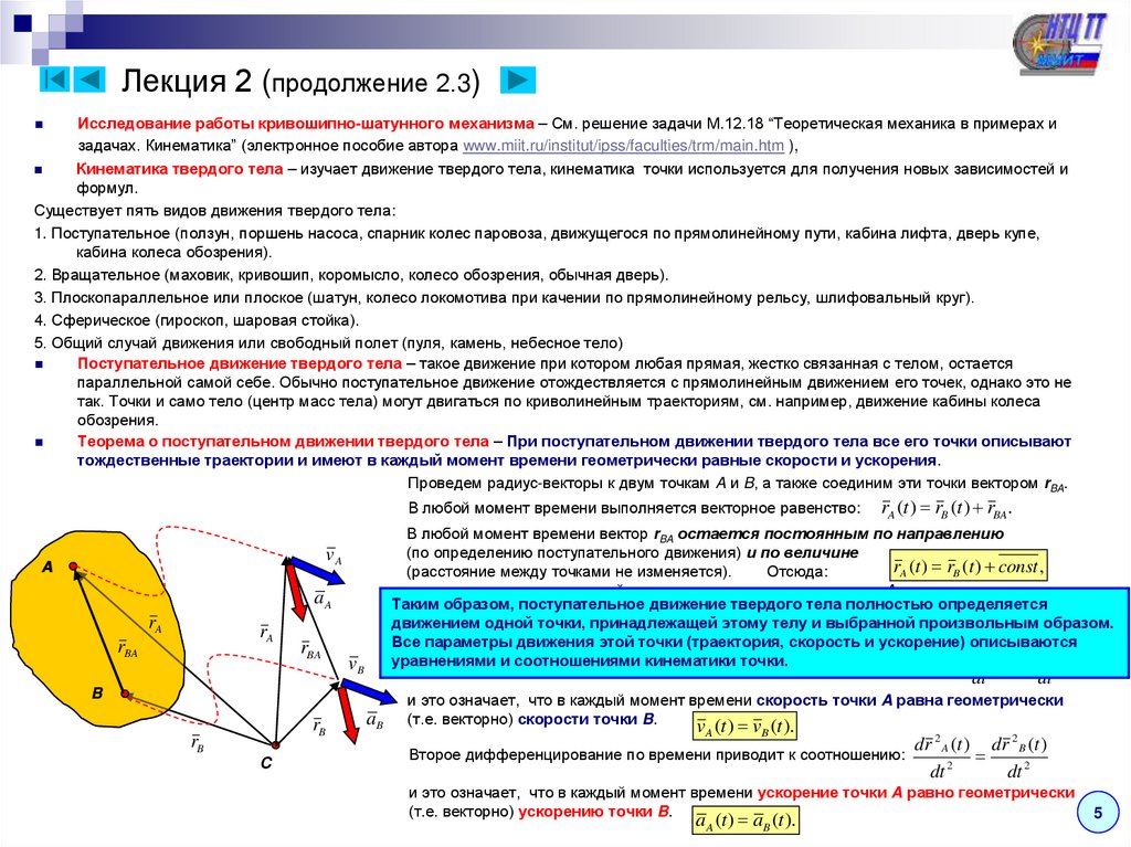 Лекция 2 (продолжение 2.3)