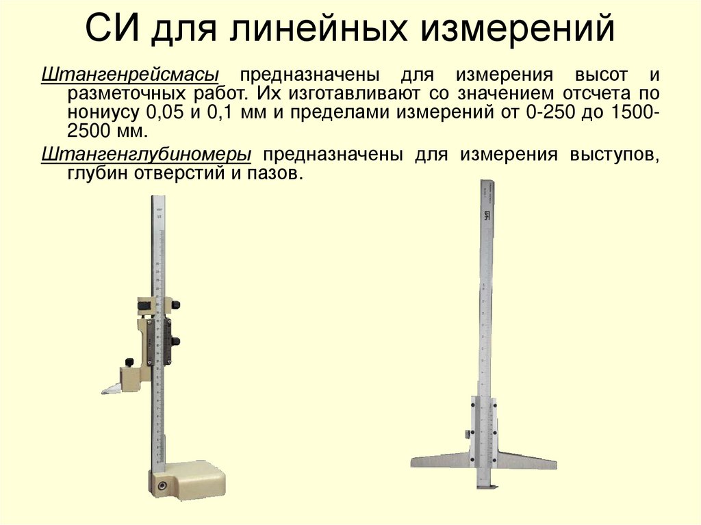 СИ для линейных измерений