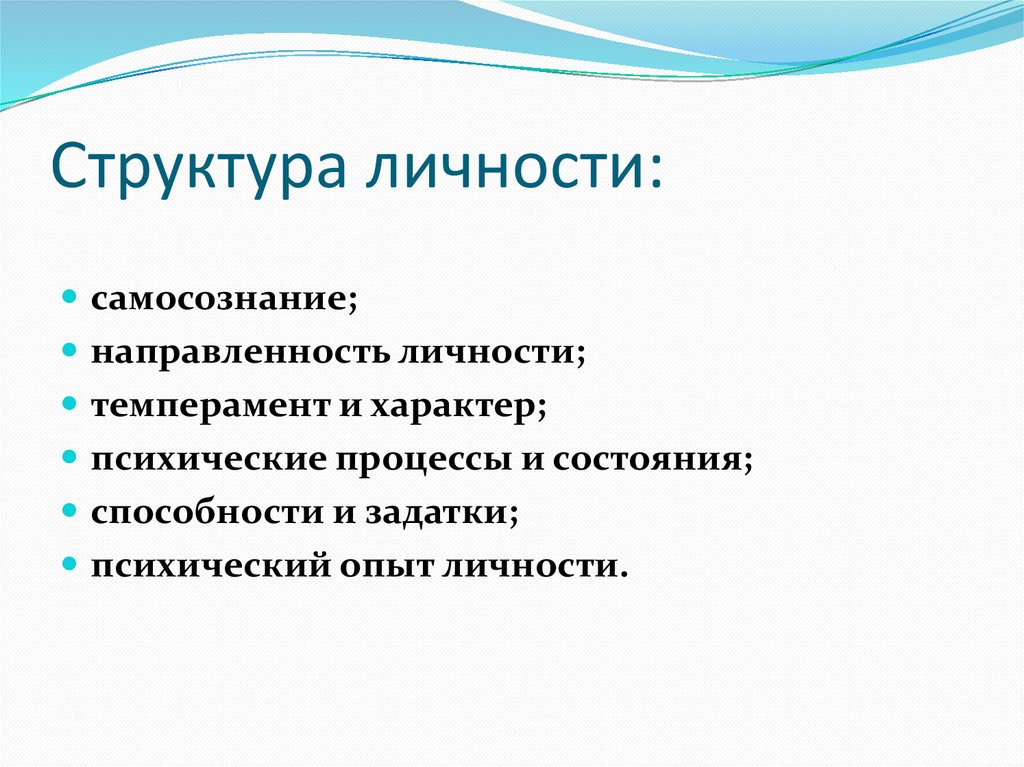 Структура личности: