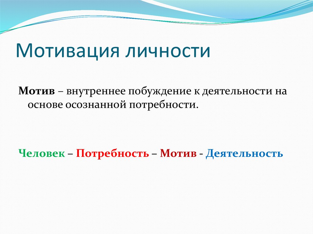Мотивация личности