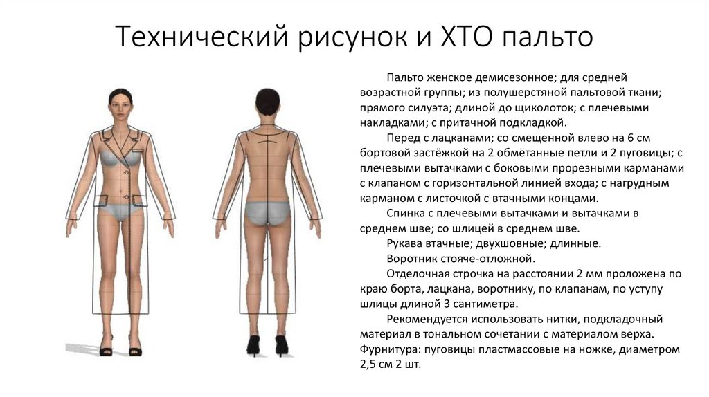 Технический рисунок и ХТО пальто
