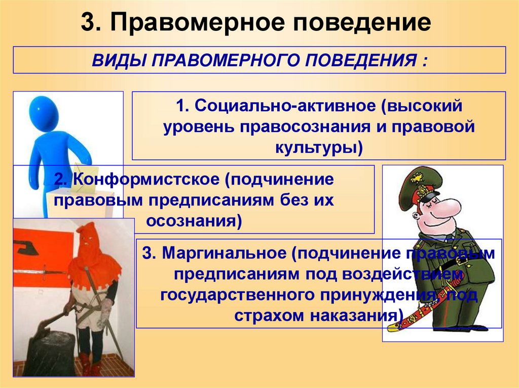 3. Правомерное поведение
