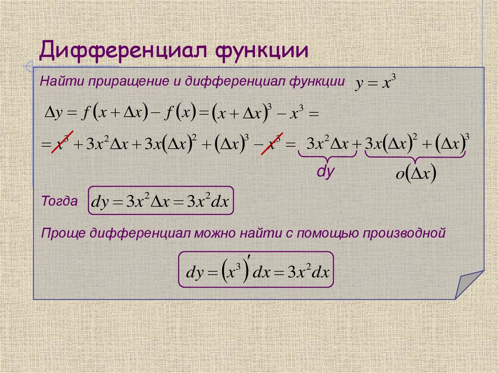 Дифференциал функции